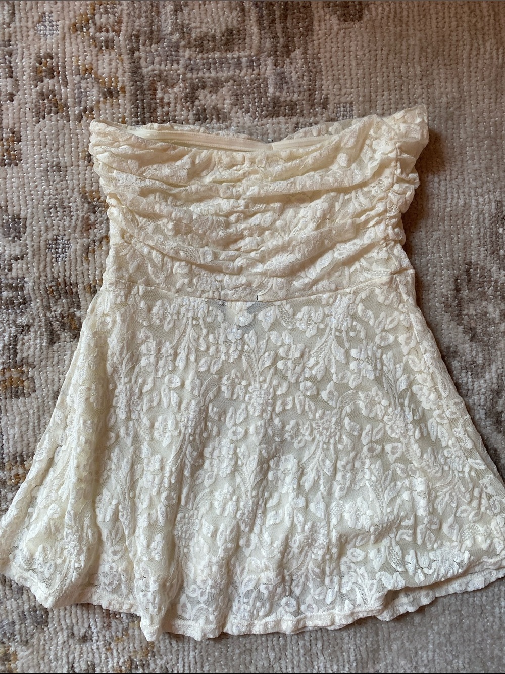 Moda International Ivory Lace Strapless Camisole - Picture 2 of 2